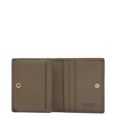 9 Slots Leather Card Case - Greyish Taupe