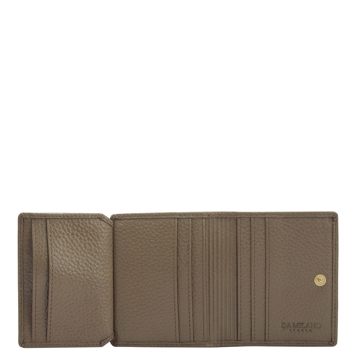 9 Slots Leather Card Case - Greyish Taupe