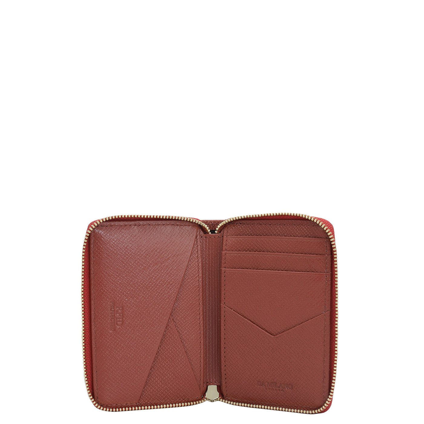 9 Slots Leather Card Case - Brick