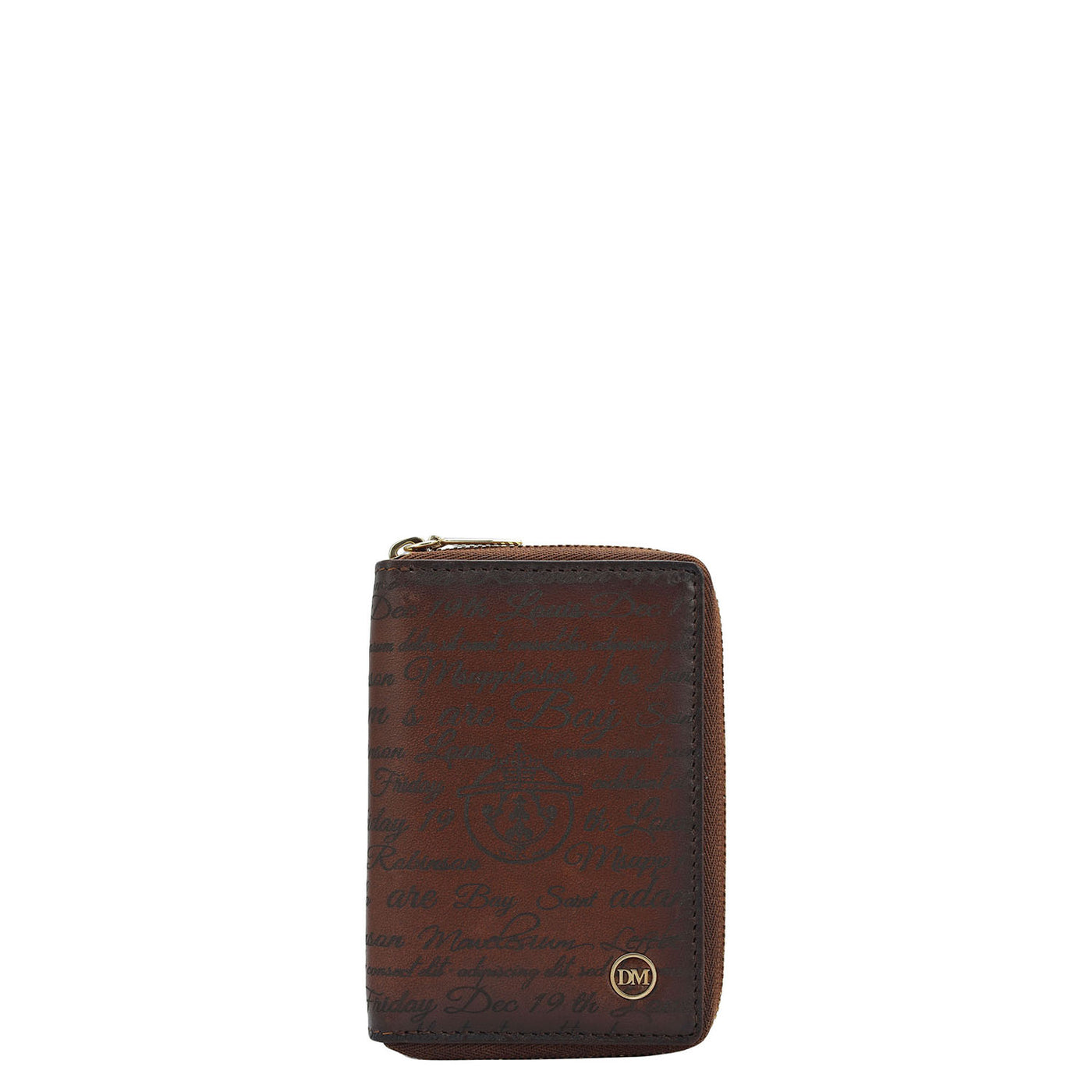 9 Slots Leather Card Case - Cognac