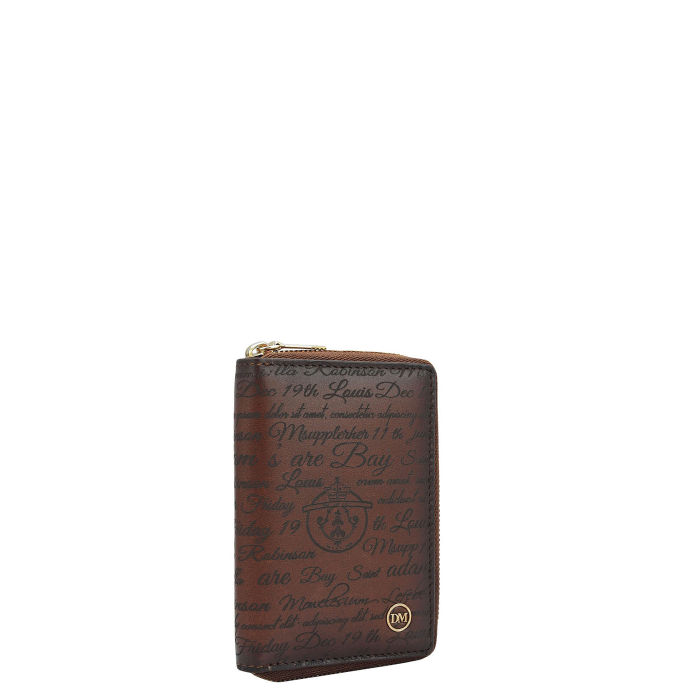 9 Slots Leather Card Case - Cognac