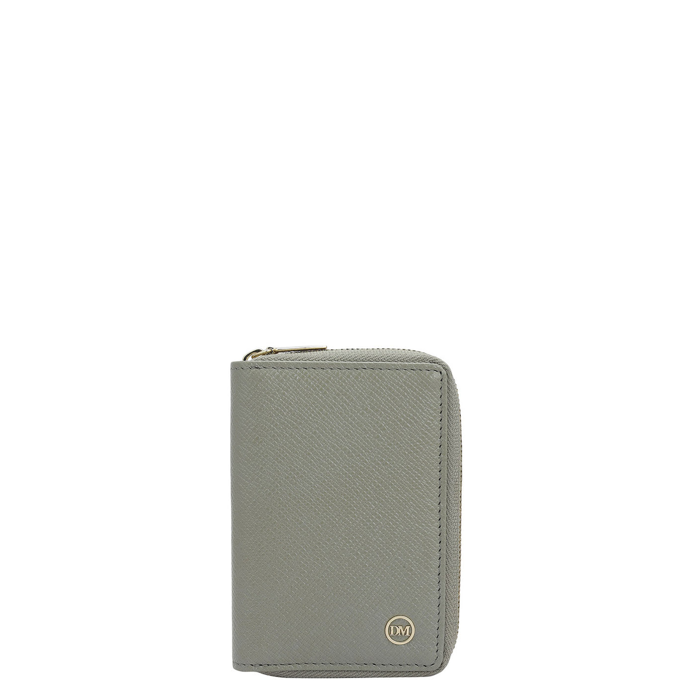 9 Slots Leather Card Case - Stone Grey