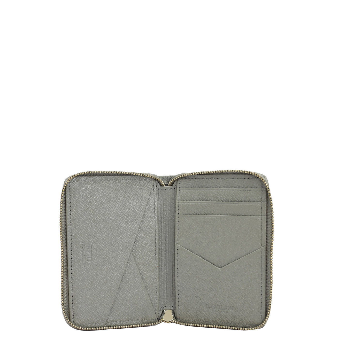 9 Slots Leather Card Case - Stone Grey