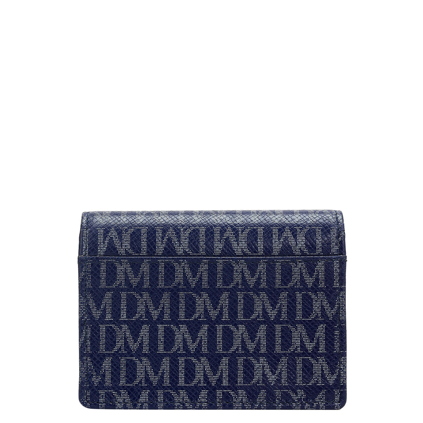 Monogram Leather Card Case - Ink Blue