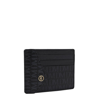 Monogram Franzy Leather Card Case - Black