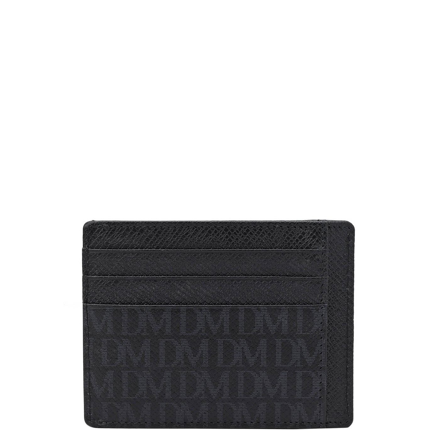 Monogram Franzy Leather Card Case - Black