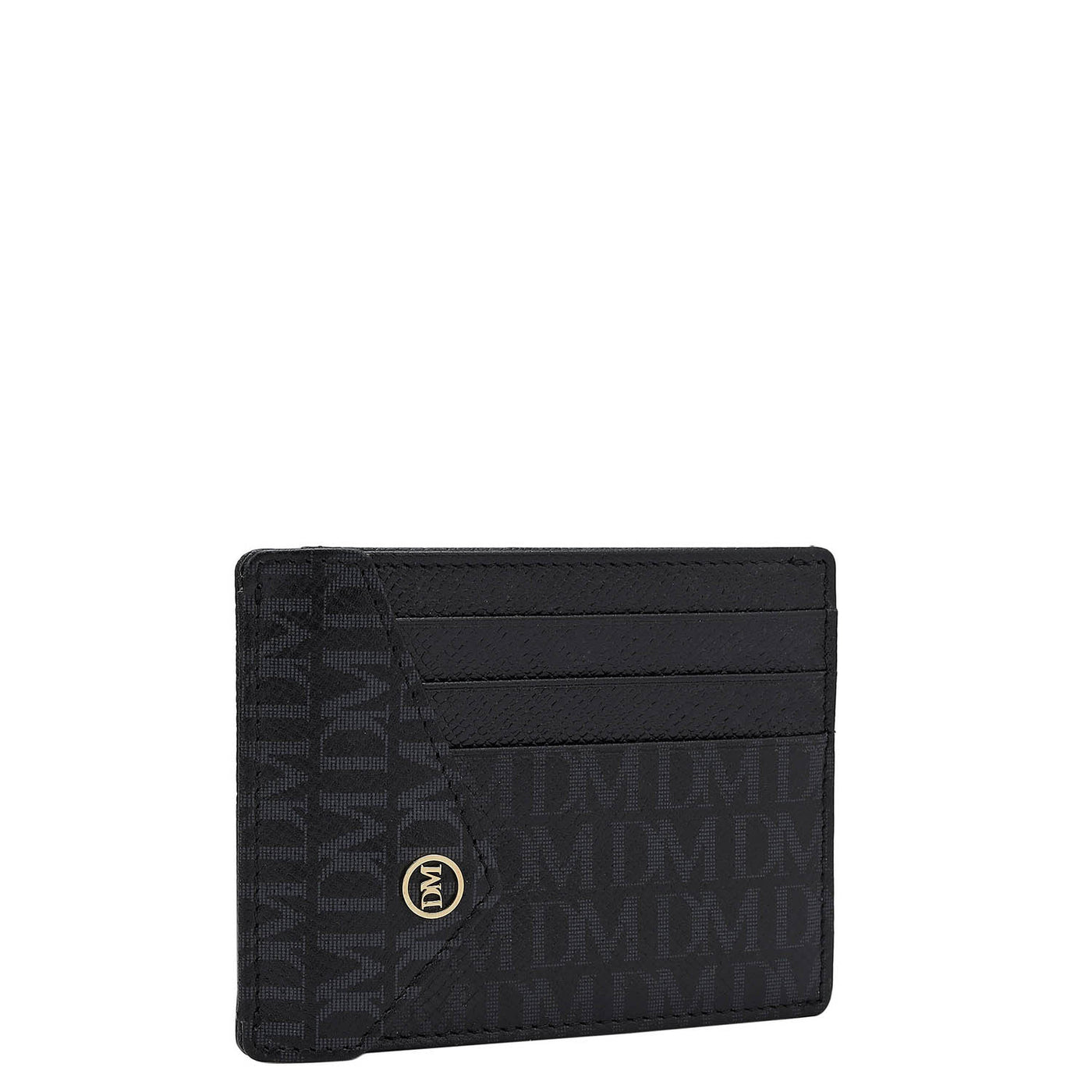 Monogram Franzy Leather Card Case - Black