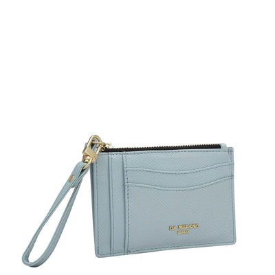 8 Slots Leather Card Case - Cloud Blue