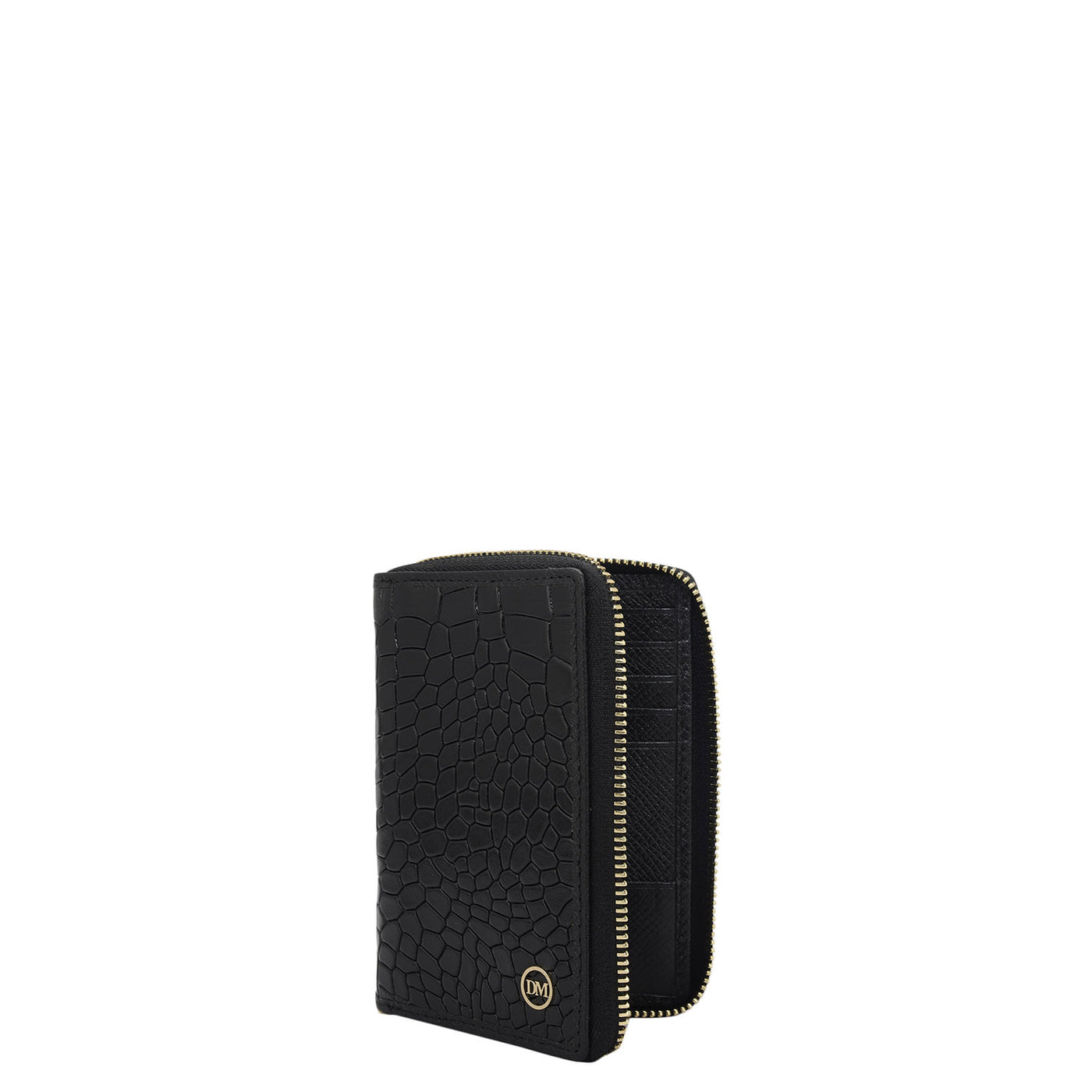 Multi Slots Leather Card Case - Black