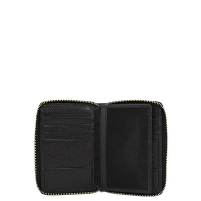 Multi Slots Leather Card Case - Black