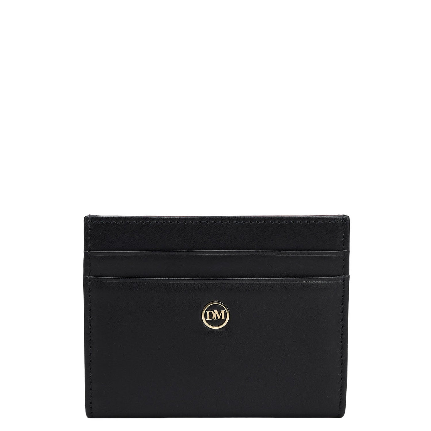 12 Slots Leather Card Case - Black