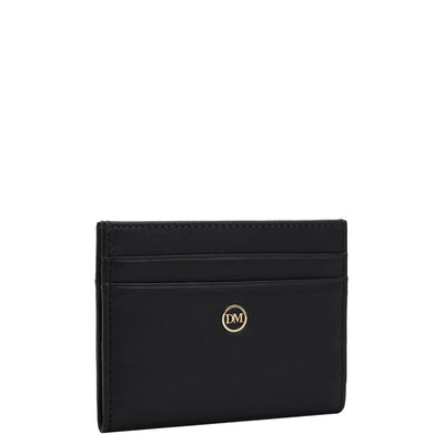 12 Slots Leather Card Case - Black