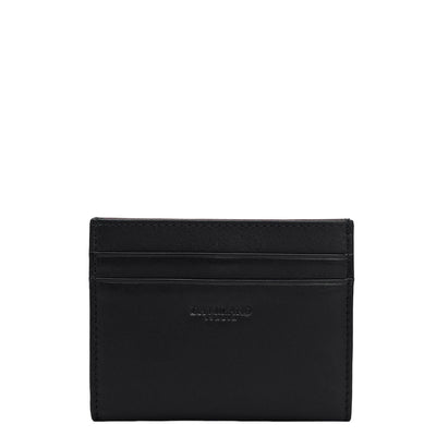 12 Slots Leather Card Case - Black