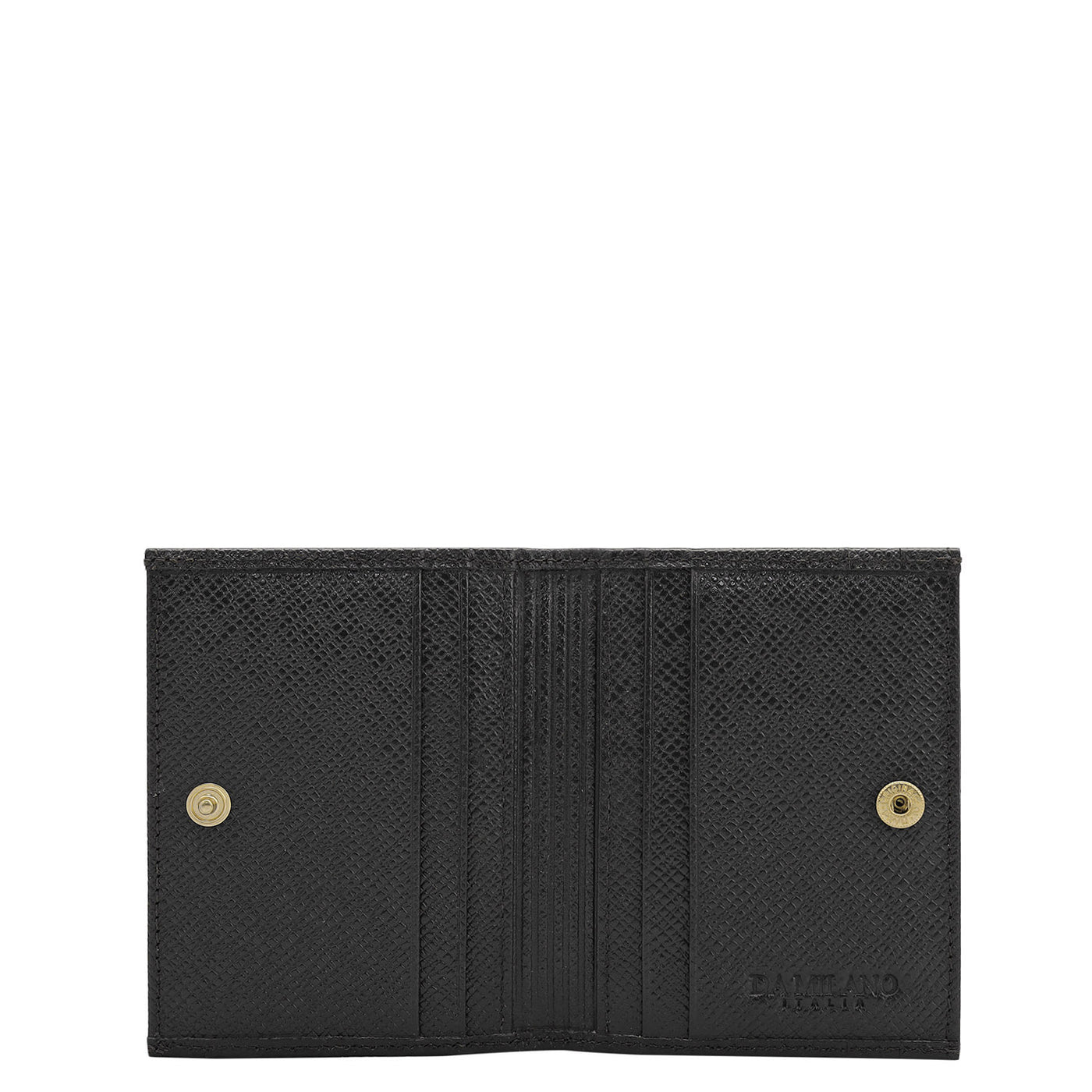 Multi Slots Leather Card Case - Black