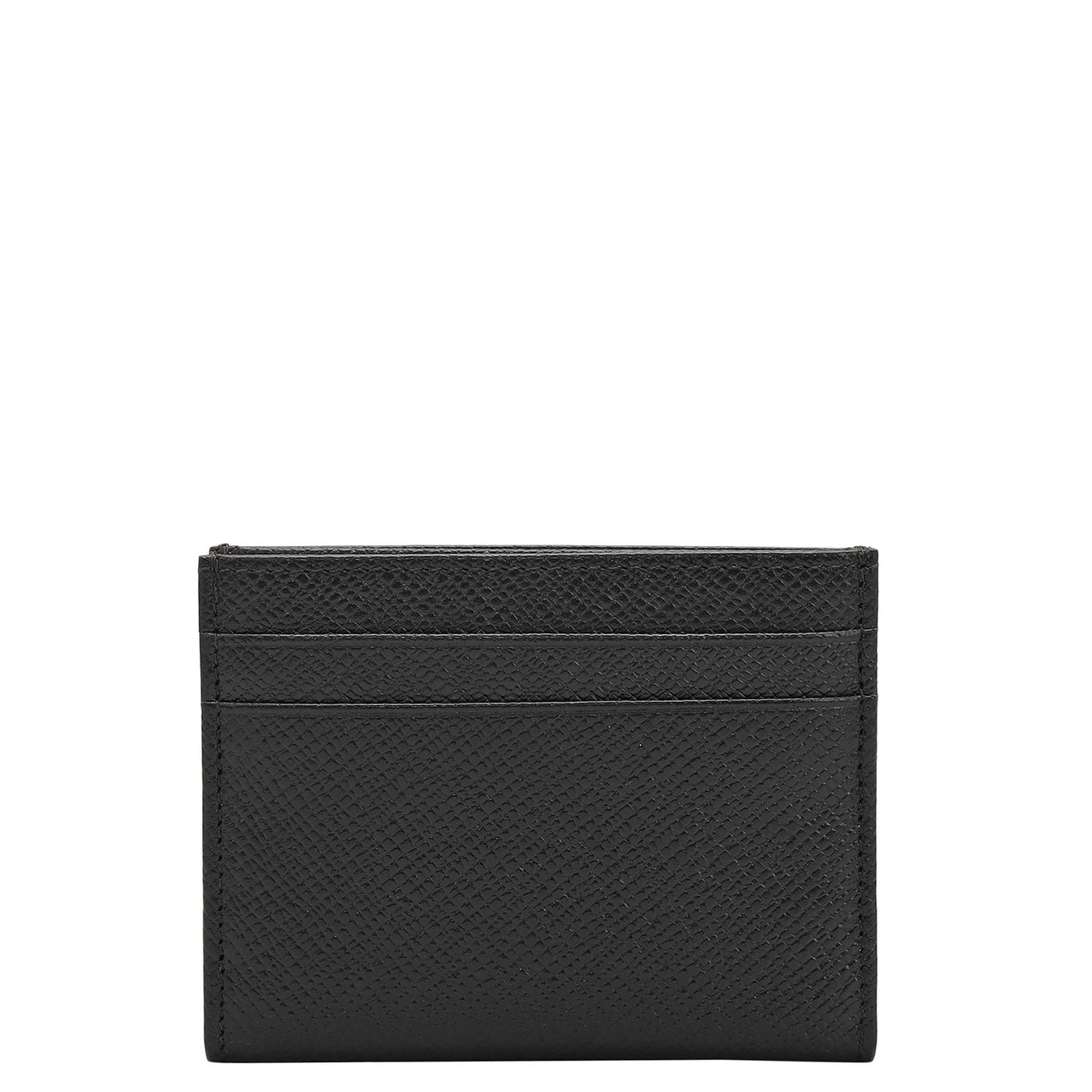 Multi Slots Leather Card Case - Black