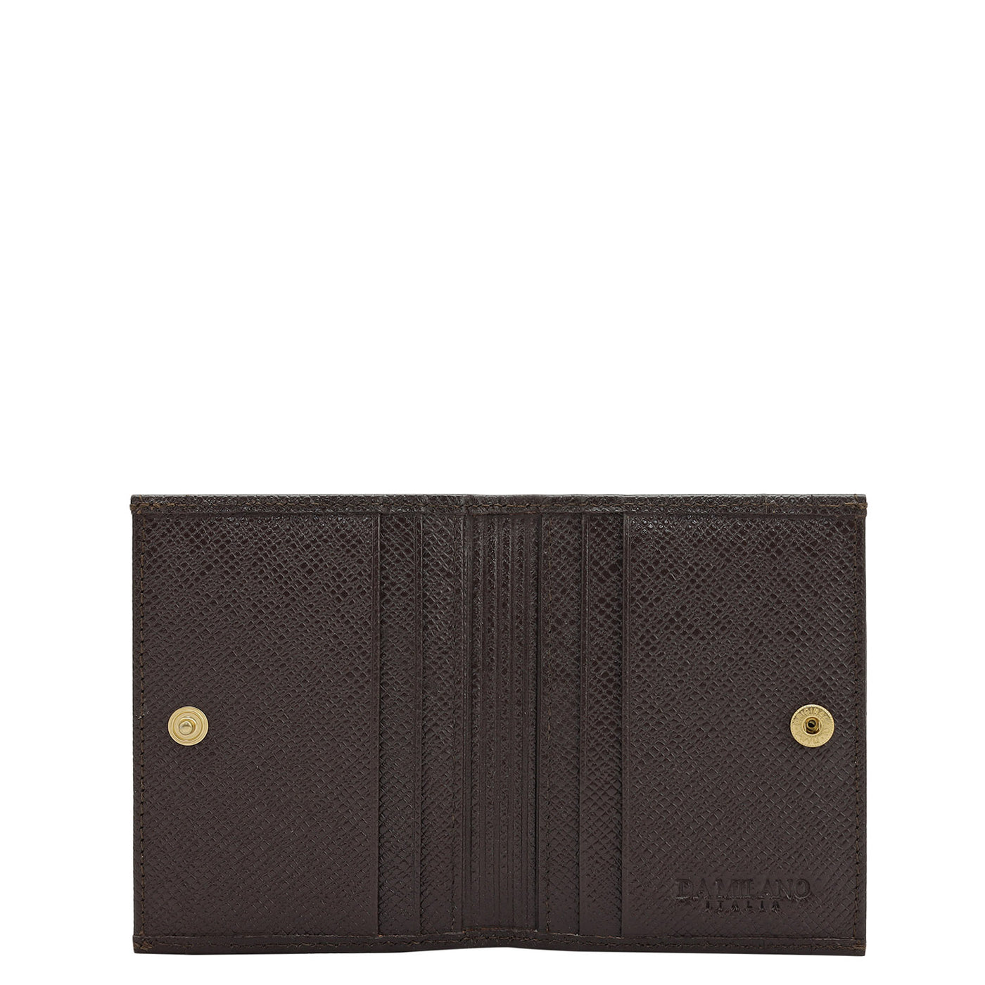 6 Slots Leather Card Case - Chocolate