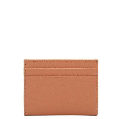 6 Slots Leather Card Case - Salmon