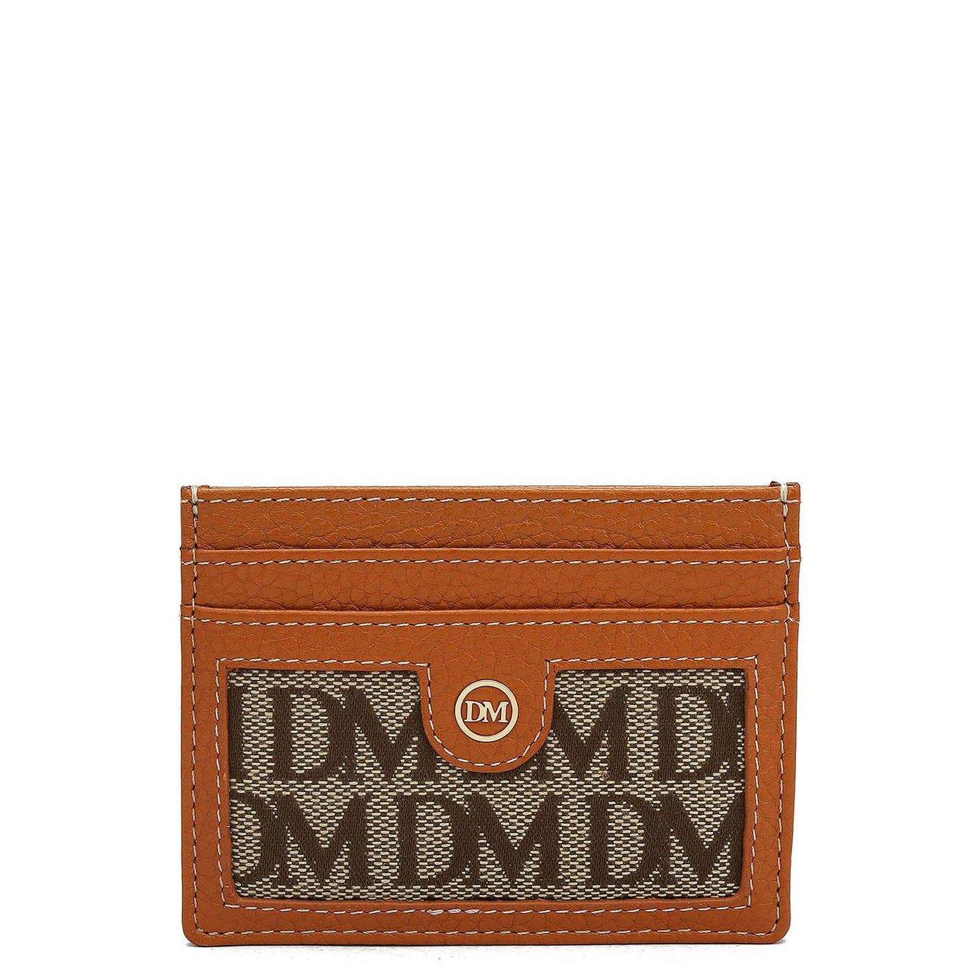 5 Slots Leather Card Case - Orange