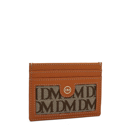 5 Slots Leather Card Case - Orange