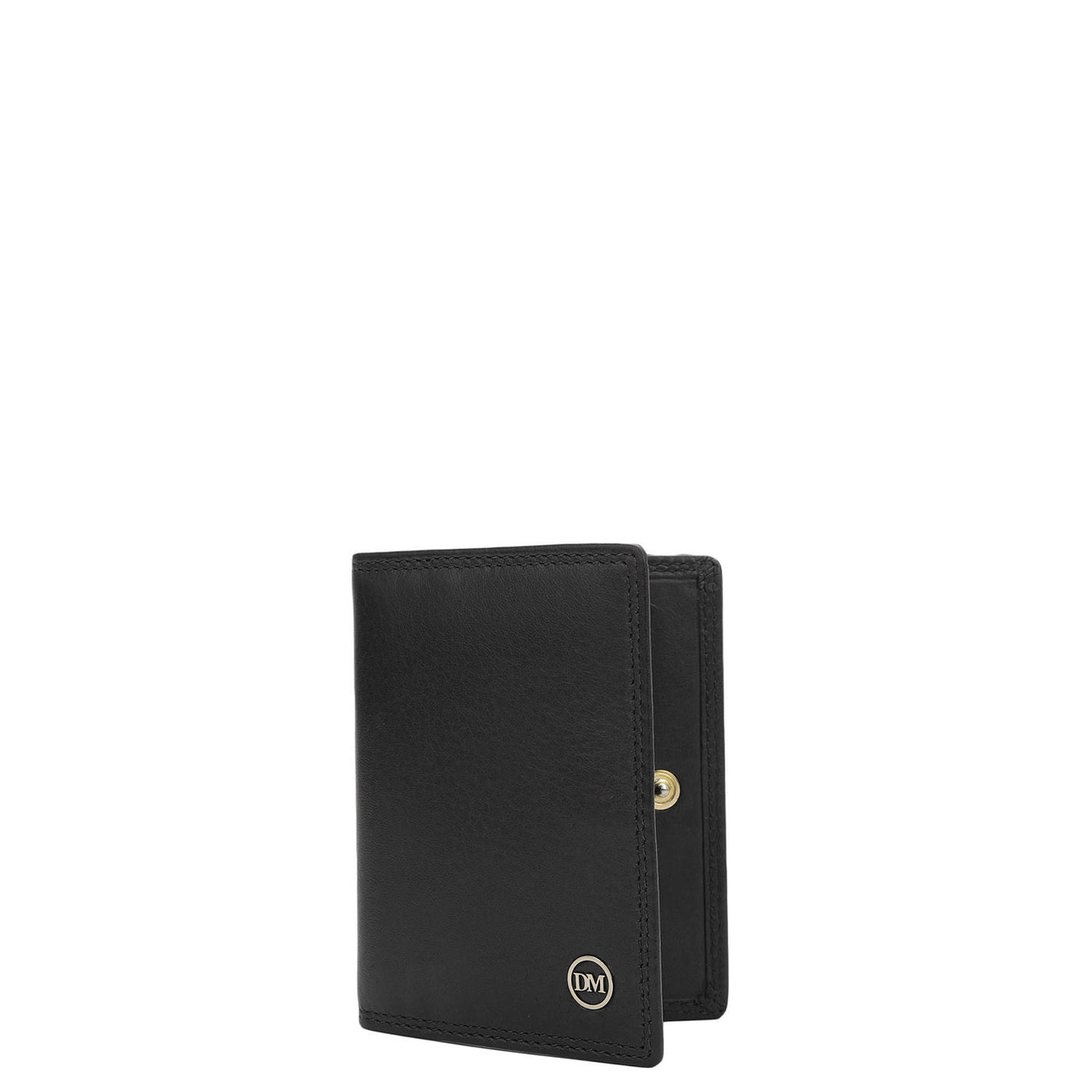 11 Slots Leather Card Case - Black