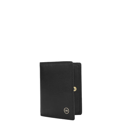 11 Slots Leather Card Case - Black