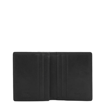 11 Slots Leather Card Case - Black