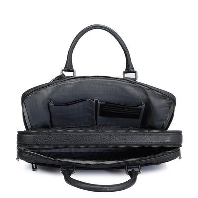 Franzy Leather Laptop Bag - Black