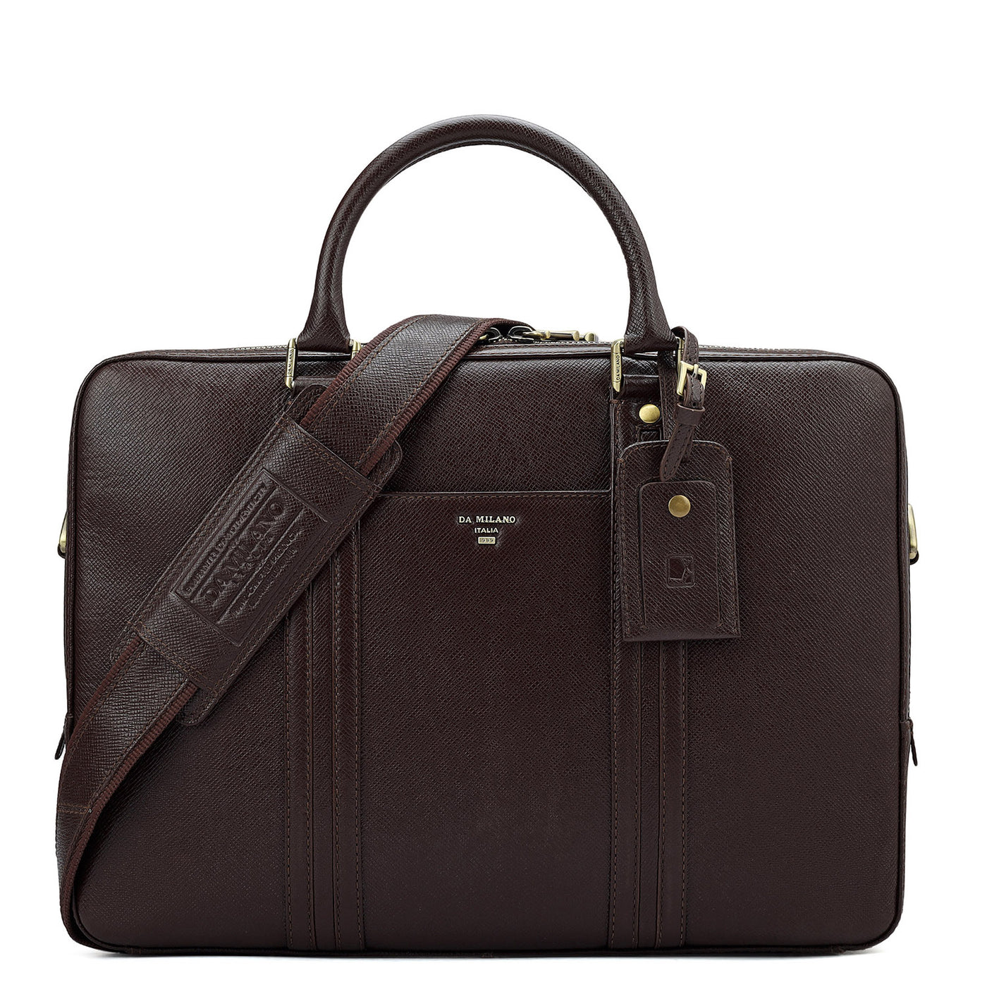 Franzy Leather Laptop Bag - Chocolate