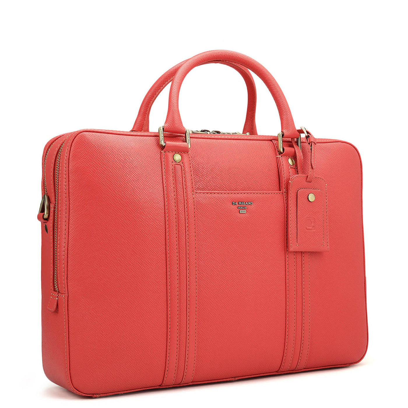 Franzy Leather Laptop Bag - Corallo