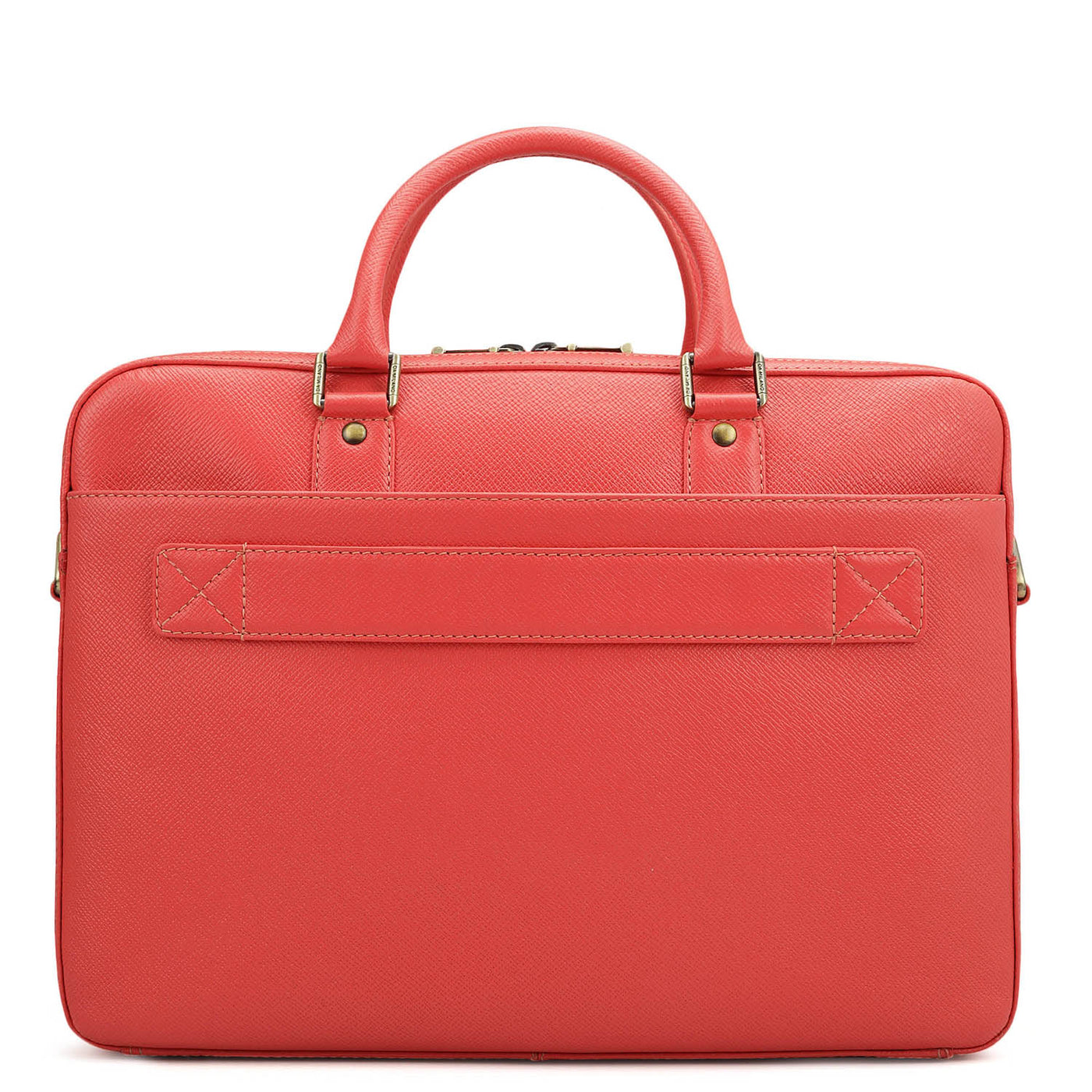 Franzy Leather Laptop Bag - Corallo