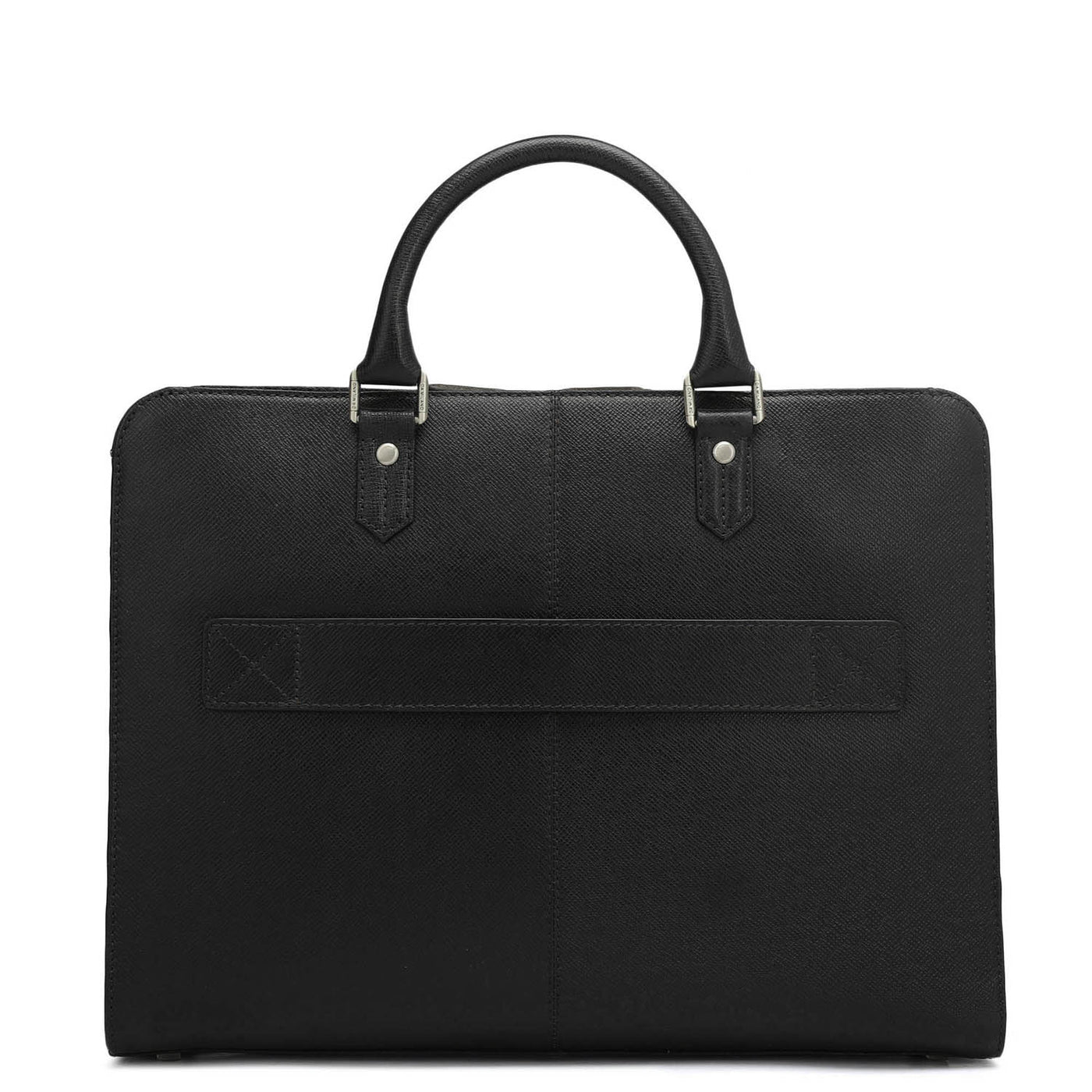 Franzy Leather Laptop Bag - Black