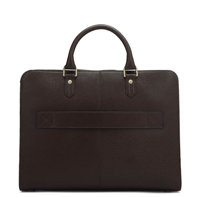 Franzy Leather Laptop Bag - Chocolate