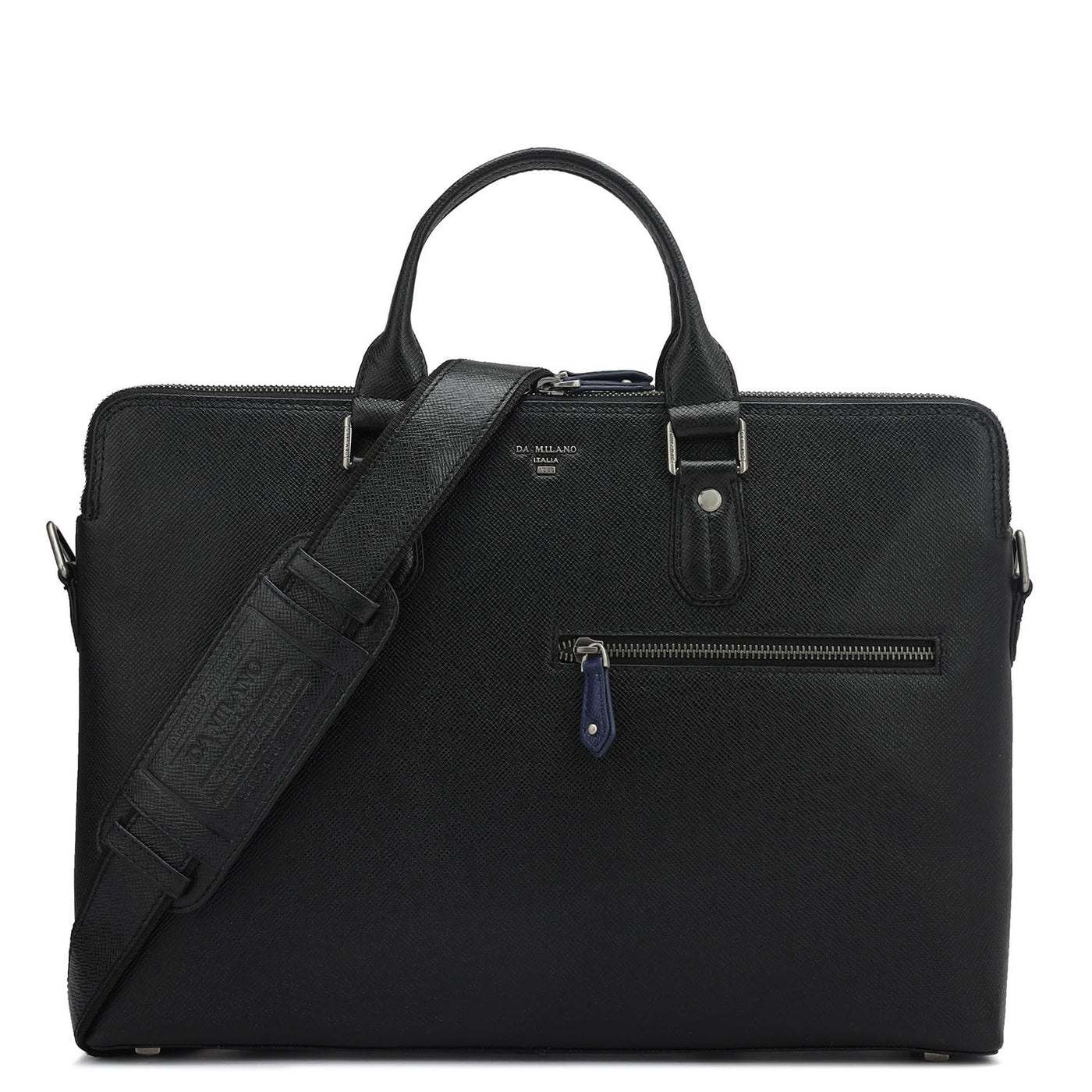 Franzy Leather Laptop Bag - Black