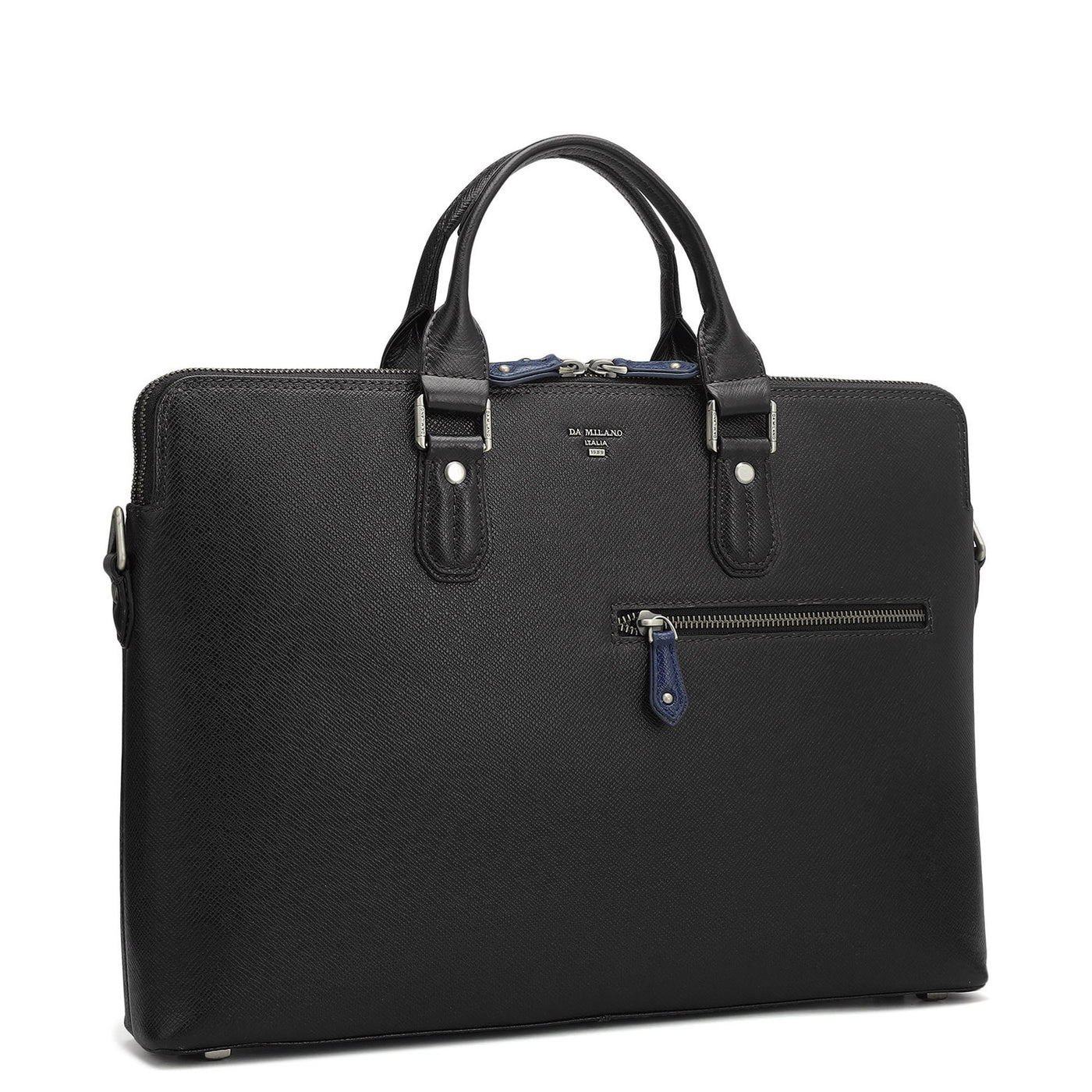 Franzy Leather Laptop Bag - Black