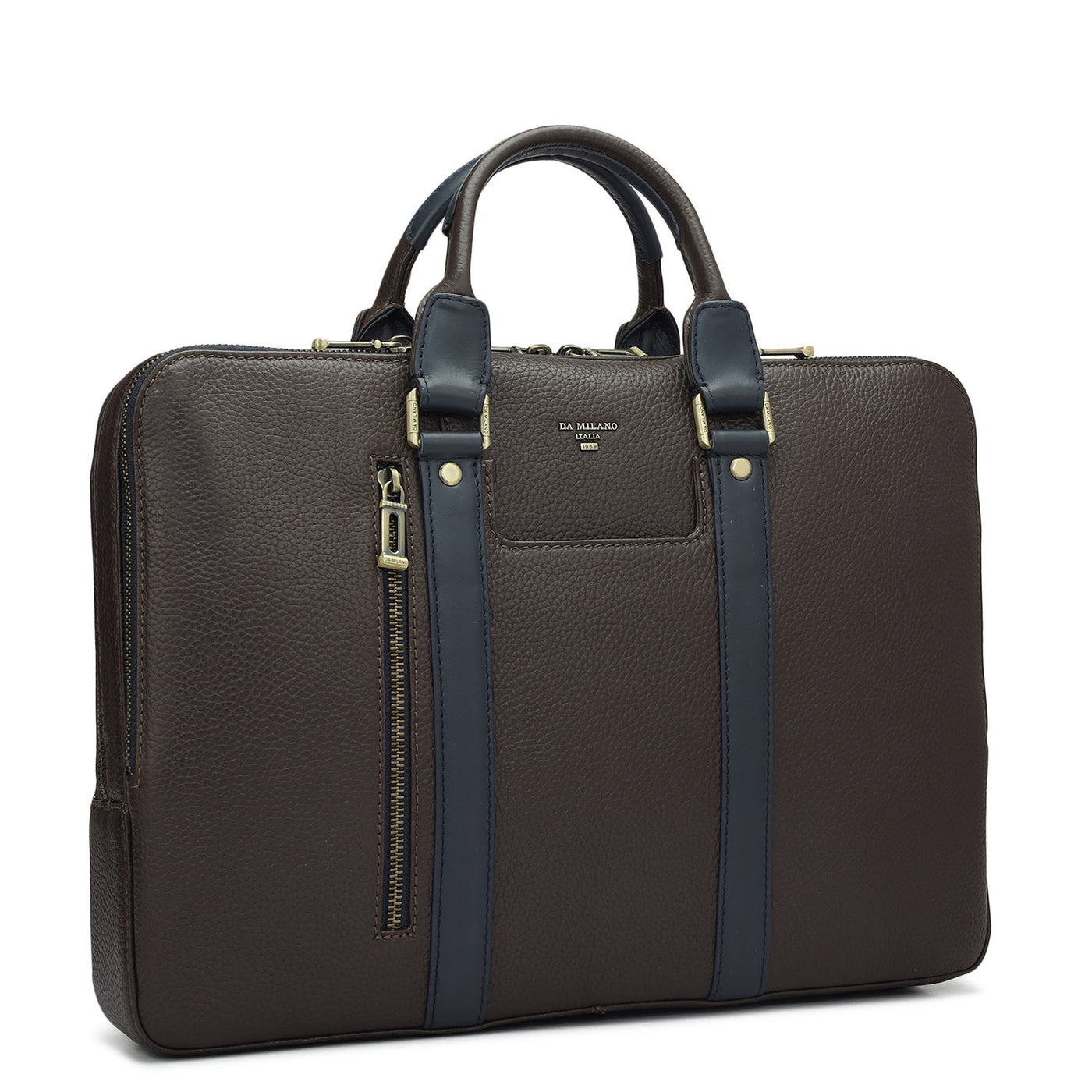 Wax Leather Laptop Bag - Chocolate