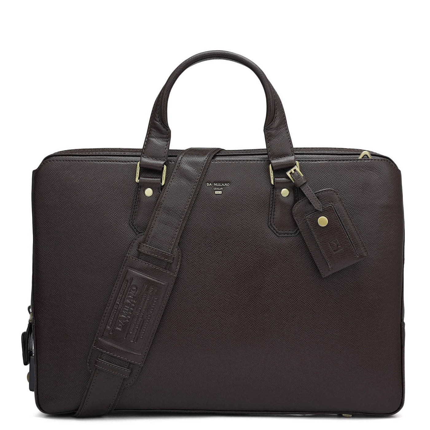 Franzy Leather Laptop Bag - Chocolate