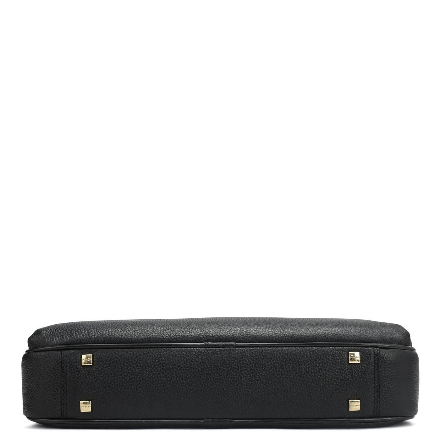 Wax Leather Laptop Bag - Black