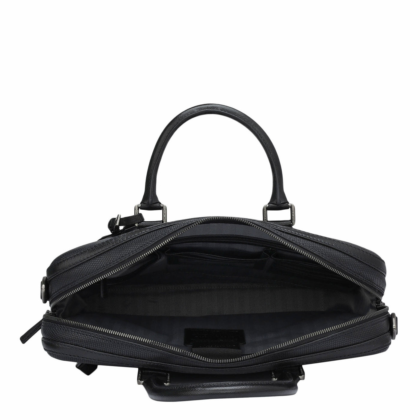 Fish Leather Laptop Bag - Black