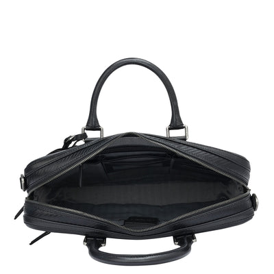 ITP Leather Laptop Bag - Black