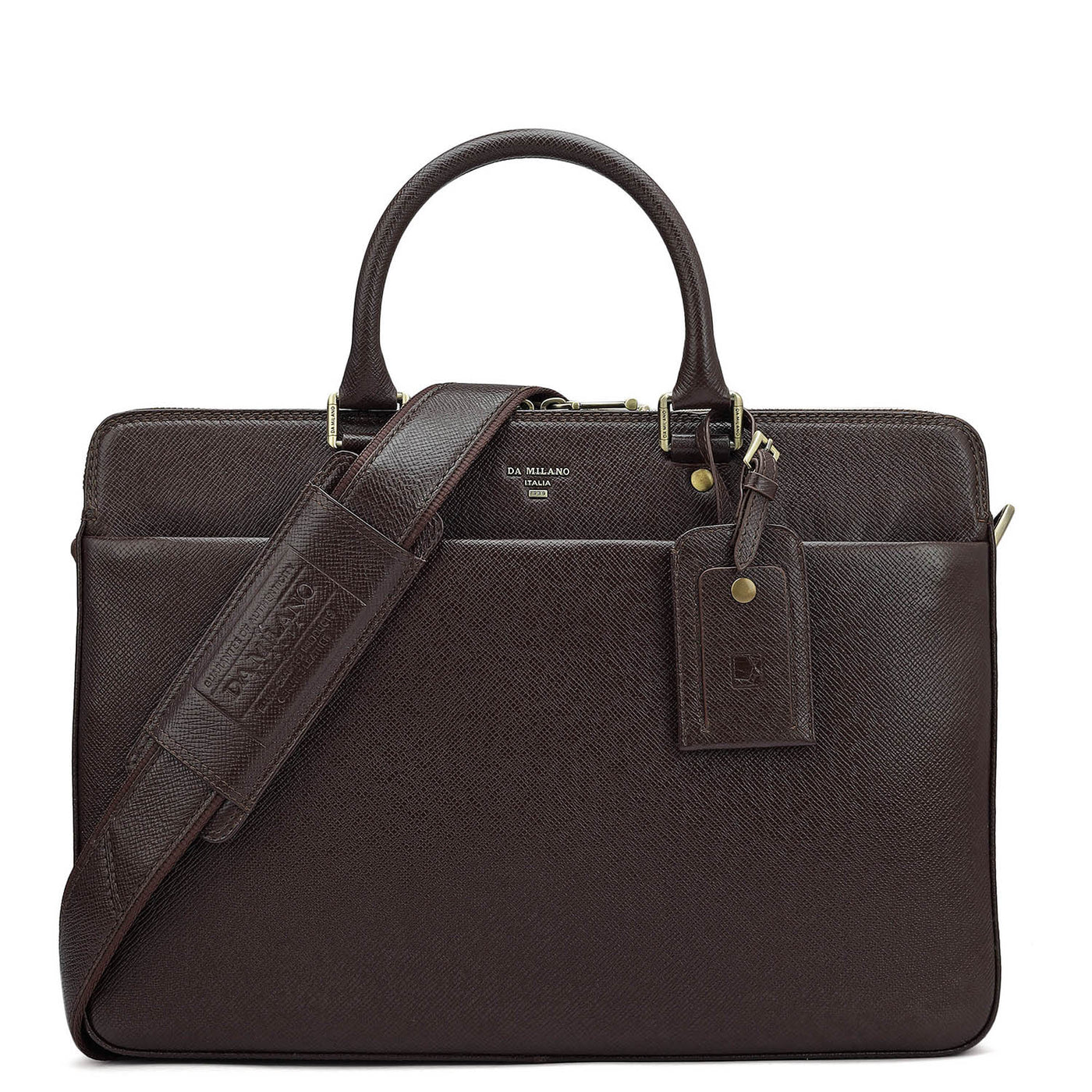 Franzy Leather Laptop Bag - Chocolate