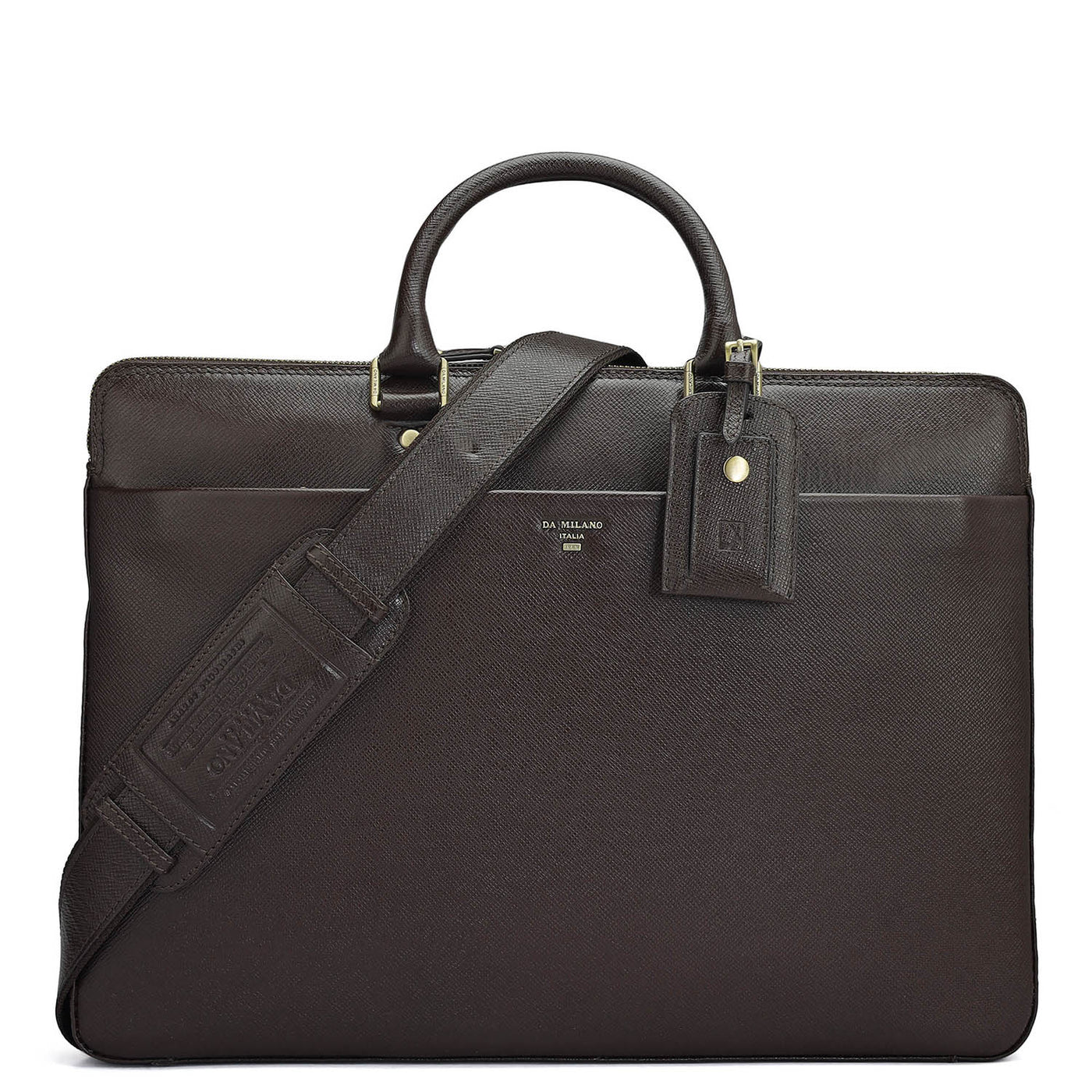 Franzy Leather Laptop Bag - Chocolate