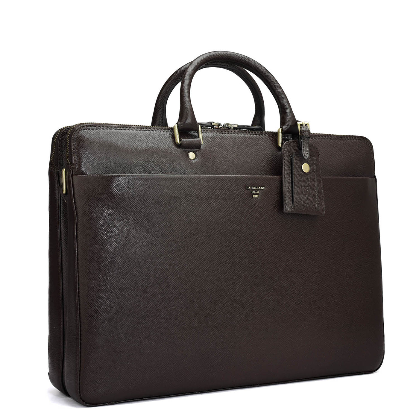 Franzy Leather Laptop Bag - Chocolate