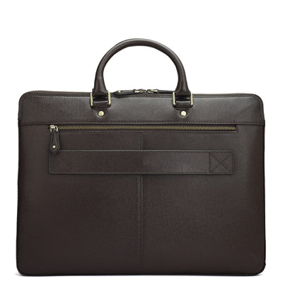 Franzy Leather Laptop Bag - Chocolate