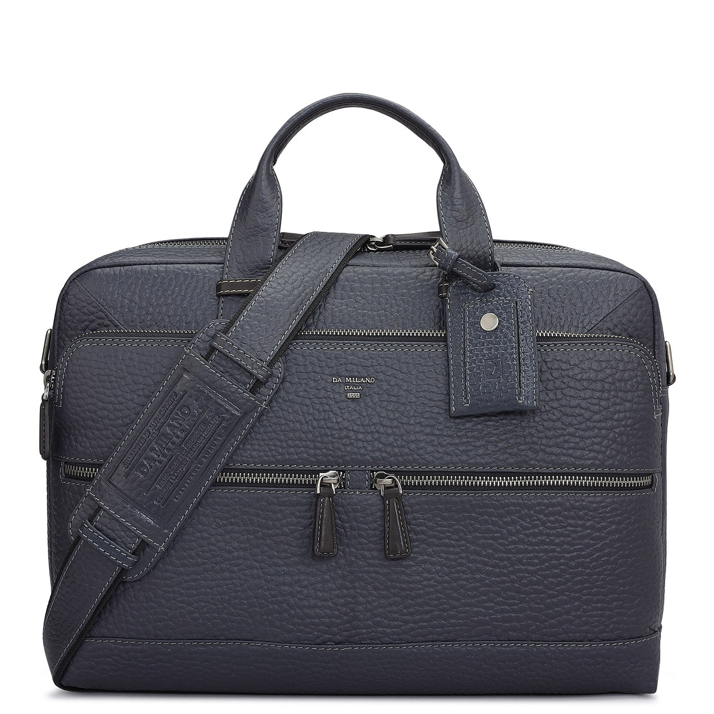 Bub Leather Laptop Bag - Dark Blue