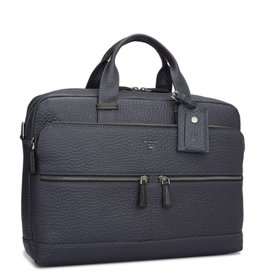 Bub Leather Laptop Bag - Dark Blue