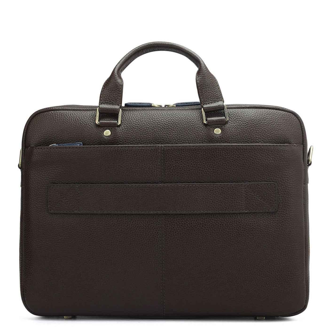 Wax Leather Laptop Bag - Chocolate