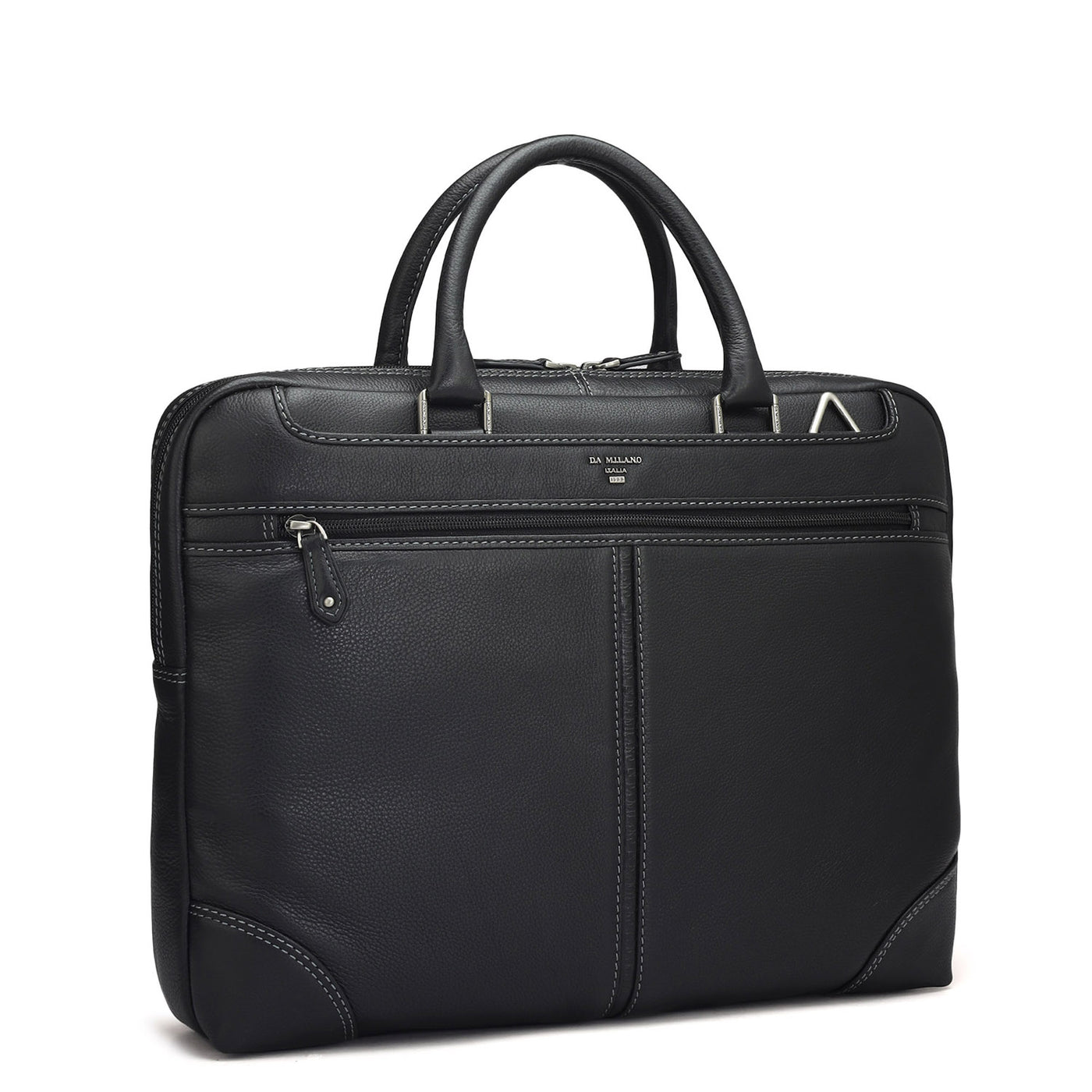 Vianna Leather Laptop Bag - Black