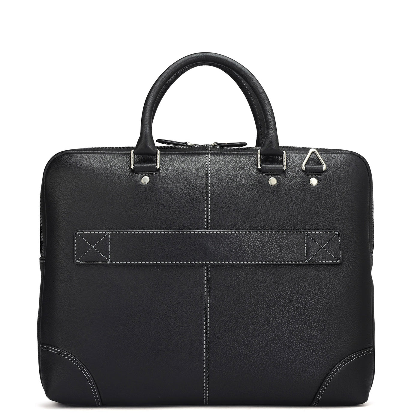 Vianna Leather Laptop Bag - Black