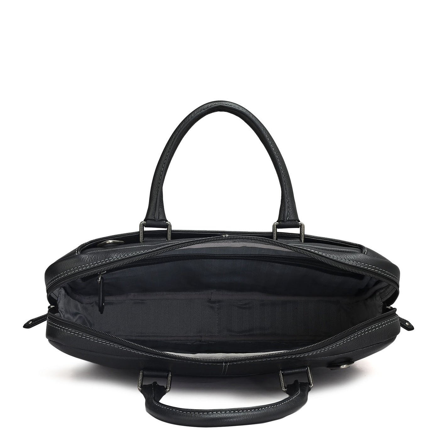 Vianna Leather Laptop Bag - Black