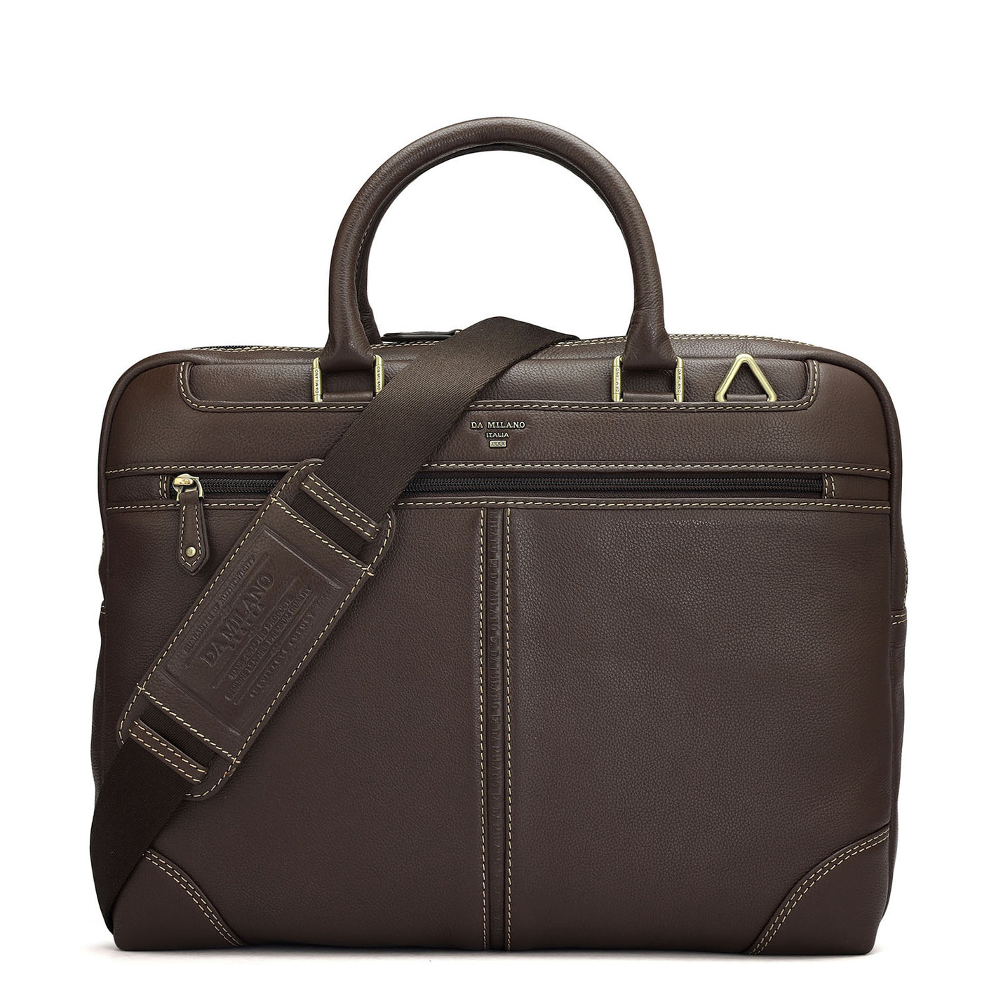 Vianna Leather Laptop Bag - Chocolate